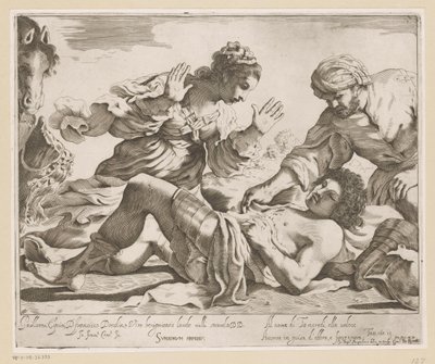 Erminia en Vafrino vinden Tancredi door Giovanni Battista Pasqualini