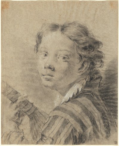 Een jongen met een luit door Giovanni Battista Piazzetta