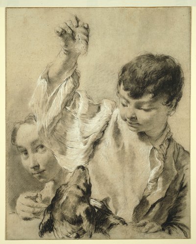 Giacomo voert een hond door Giovanni Battista Piazzetta