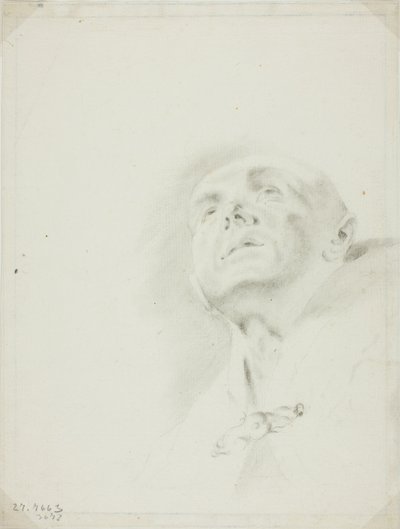 Hoofd van een priester door Giovanni Battista Piazzetta