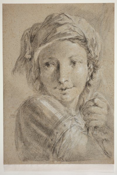 Kop van een jonge soldaat door Giovanni Battista Piazzetta