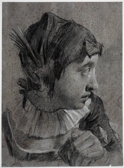 Hoofd van een jong meisje (Barbara Piazzetta?) door Giovanni Battista Piazzetta