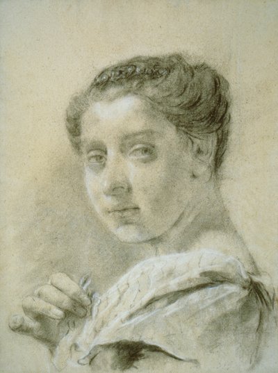 Portret van een jonge vrouw door Giovanni Battista Piazzetta