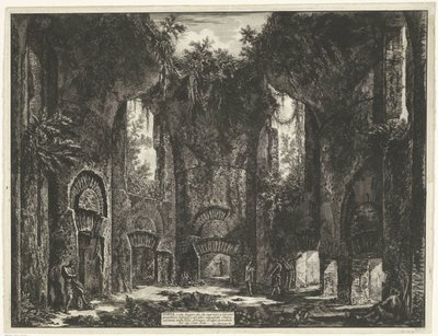 Academie in de Villa Adriana te Tivoli door Giovanni Battista Piranesi