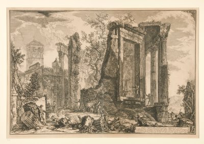 Altra Veduta del Tempio della Sibilla in Tivoli (Een ander Uitzicht op de Tempel van de Sibylle in Tivoli), uit Vedute di Roma door Giovanni Battista Piranesi
