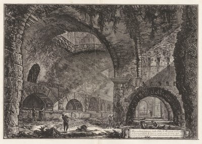 Een andere blik op de Villa van Maecenas in Tivoli, uit Vedute di Roma door Giovanni Battista Piranesi