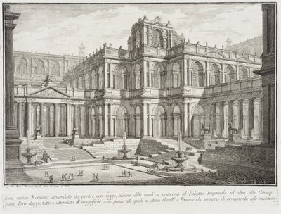 Oud Forum Omgeven door Portieken, ca. 1743 door Giovanni Battista Piranesi