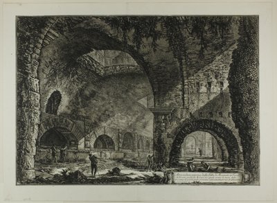 Een ander interieurzicht van de Villa van Maecenas, Tivoli, uit Zichten van Rome door Giovanni Battista Piranesi