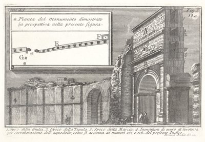 Aquaduct van de Acqua Giulia, Speco della Giulia door Giovanni Battista Piranesi