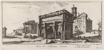 Boog van Septimius Severus door Giovanni Battista Piranesi