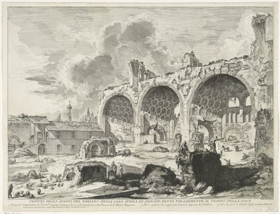 Basilica van Maxentius te Rome door Giovanni Battista Piranesi
