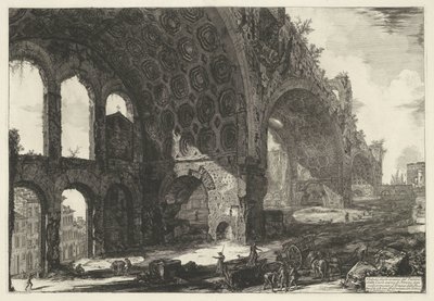 Basilica van Maxentius te Rome door Giovanni Battista Piranesi