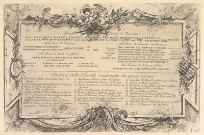 Begin Iscrizione nei lati del Ponte di Rimino Inscription on the side of the R..., ca. 1748 door Giovanni Battista Piranesi