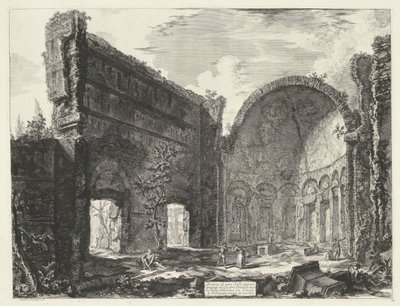 Bibliotheek in de Villa Adriana te Tivoli door Giovanni Battista Piranesi