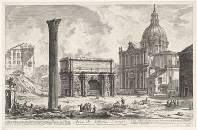 Boog van Septimius Severus op het Forum Romanum door Giovanni Battista Piranesi
