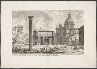 Boog van Septimius Severus op het Forum Romanum door Giovanni Battista Piranesi