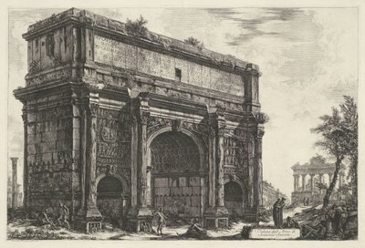Boog van Septimius Severus te Rome door Giovanni Battista Piranesi