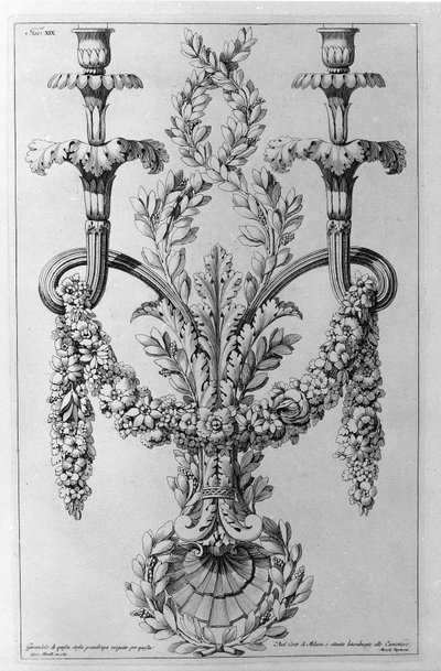 Decoraties. Tekening door Giovanni Piranesi (bekend als Piranese) (1720-1778) door Giovanni Battista Piranesi