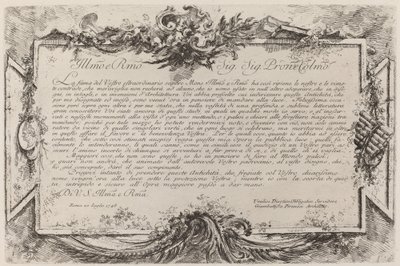 Opdracht door Giovanni Battista Piranesi