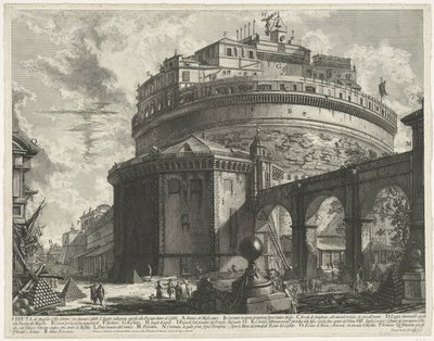 Engelenburcht te Rome door Giovanni Battista Piranesi