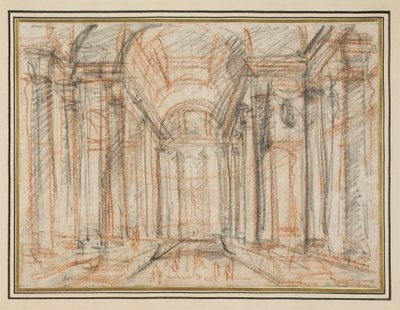 Fantasie gebaseerd op de veranda van het Pantheon door Giovanni Battista Piranesi