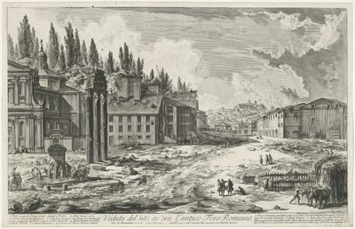 Forum Romanum met de Tempel van Jupiter Stator te Rome door Giovanni Battista Piranesi
