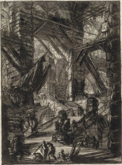 Uit de serie De Imaginaire Gevangenissen door Giovanni Battista Piranesi