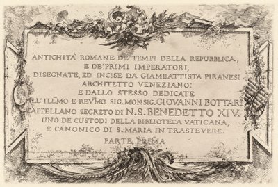 Frontispice door Giovanni Battista Piranesi