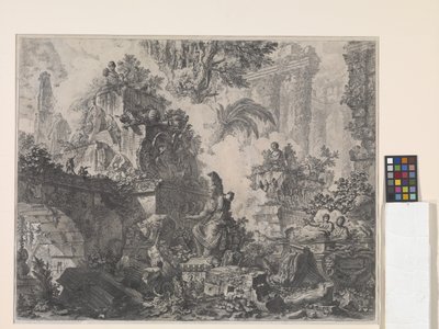 Frontispice Met Beeld Van Minerva door Giovanni Battista Piranesi