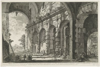 Fundering van de Santi Giovanni e Paolo te Rome door Giovanni Battista Piranesi