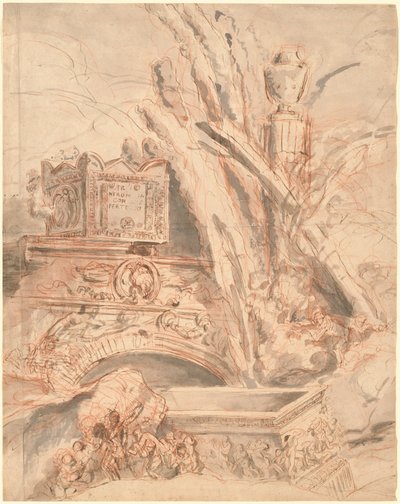 Grottesco met het graf van Nero door Giovanni Battista Piranesi