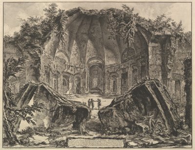 Villa van Hadrianus: De Canopus Avanzi del Tempio Dio Canopo in de Villa Adriana in Tivo door Giovanni Battista Piranesi