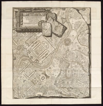 ICHNOGRAPHIAM CAMPI MARTII ANTIQUAE URBIS (Ichnografie van het Marsveld van de Oude Stad) door Giovanni Battista Piranesi