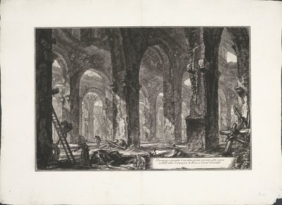 Interieur van badhuis in Castel Gandolfo door Giovanni Battista Piranesi