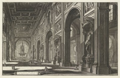 Interieur van de Sint-Jan van Lateranen te Rome door Giovanni Battista Piranesi