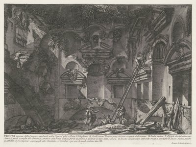 Interieur van graftombe bij Vigna Casali Archeologische vondsten in en rond Rome (serietitel) Le Antichità Romane (serietitel) door Giovanni Battista Piranesi