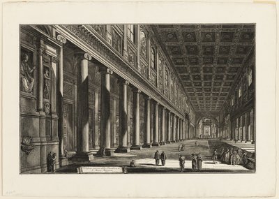 Interieur van de Basiliek van S. Maria Maggiore, uit 
