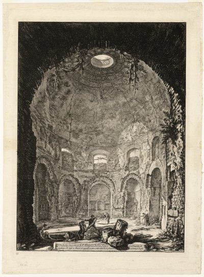 Interieur van de zogenaamde Tempio della Tosse [Tempel van de Hoest], uit Zichten op Rome door Giovanni Battista Piranesi