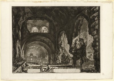 Interieur van de Villa van Maecenas, uit Zichten van Rome door Giovanni Battista Piranesi