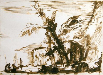 Italiaans Landschap door Giovanni Battista Piranesi