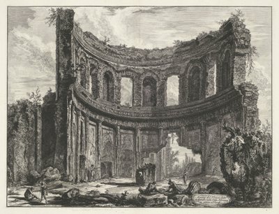 Kleine paleis in Villa Adriana te Tivoli door Giovanni Battista Piranesi
