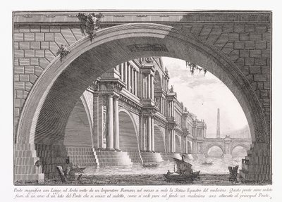 Prachtige brug met loggia door Giovanni Battista Piranesi