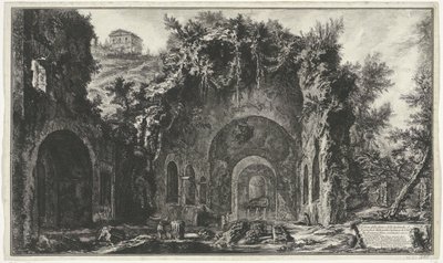 Nymphaeum van Egeria bij Rome door Giovanni Battista Piranesi