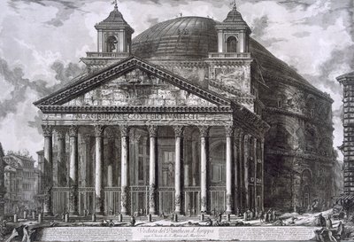 Pantheon van Agrippa, Rome (gravure) door Giovanni Battista Piranesi