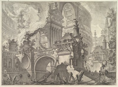 Deel van een grootse haven gebruikt door de oude Romeinen, ca. 1749-50 door Giovanni Battista Piranesi