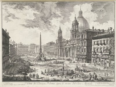 Piazza Navona te Rome door Giovanni Battista Piranesi