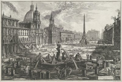 Piazza Navona te Rome door Giovanni Battista Piranesi