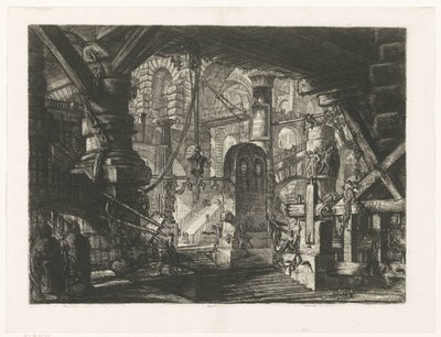 Pier met kettingen door Giovanni Battista Piranesi