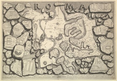 Plan van Rome, uit Le Antichità Romane door Giovanni Battista Piranesi