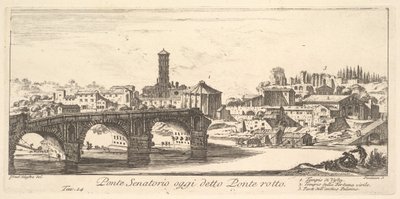 Senatoriale Brug, tegenwoordig de Ponte Rotto (Gebroken Brug) door Giovanni Battista Piranesi
